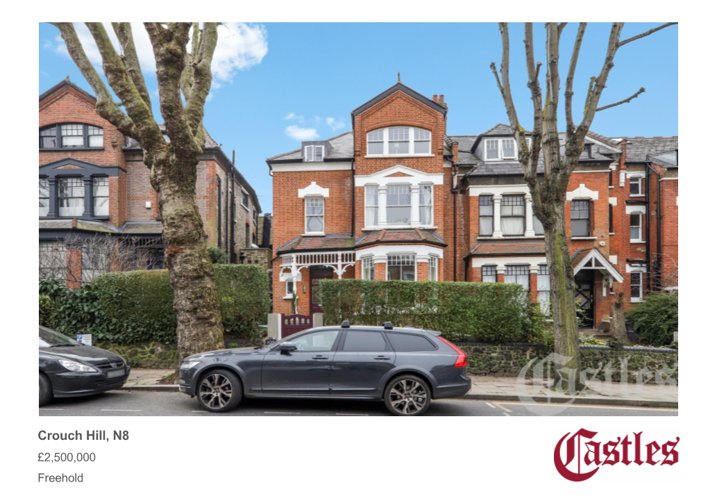Crouch Hill, N8 £2,500,000 Freehold
