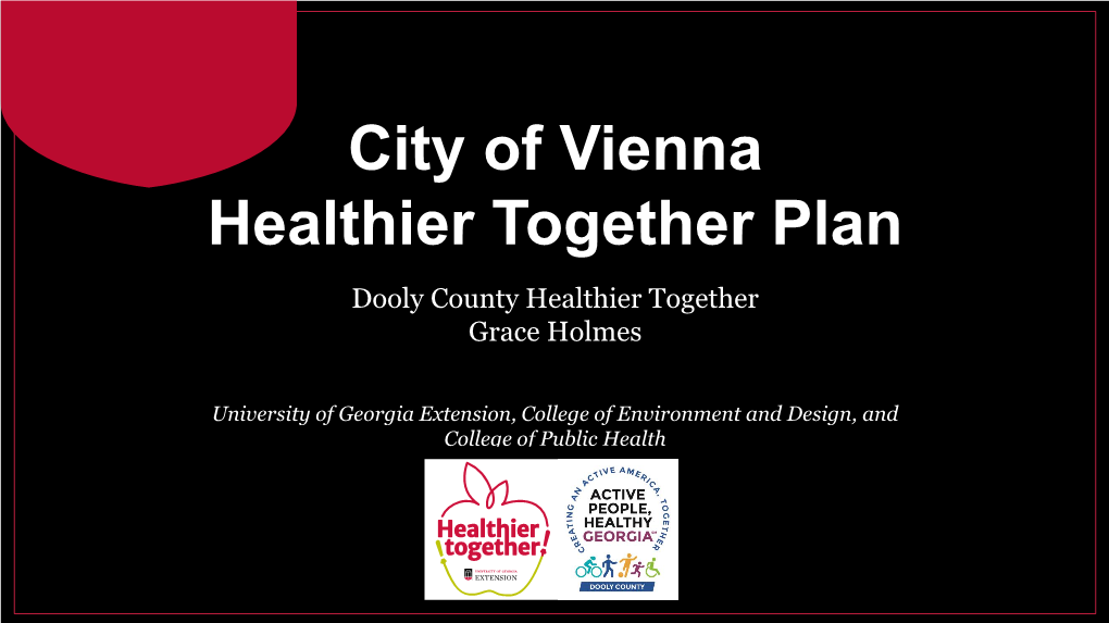 City of Vienna Healthier Together Plan