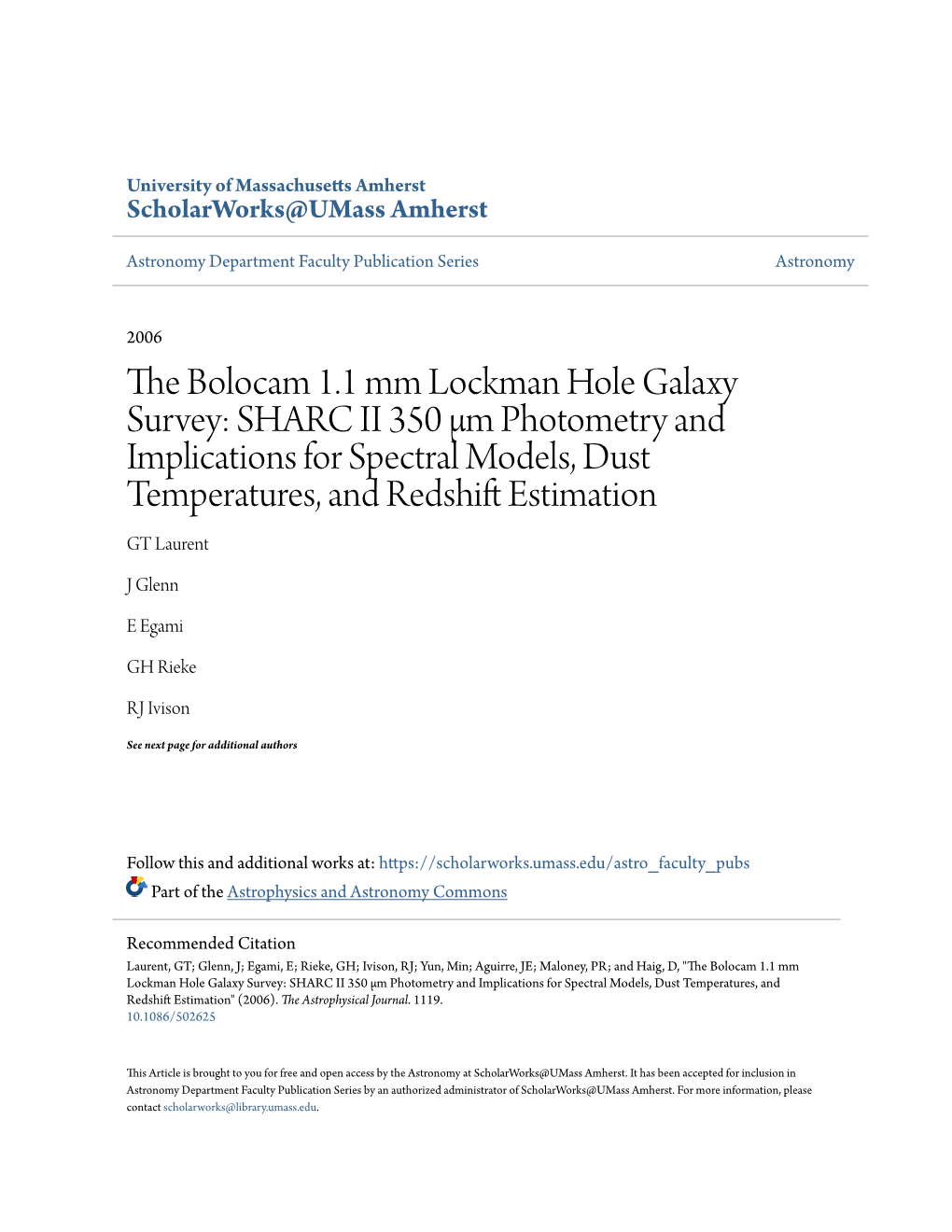 The Bolocam 1.1 Mm Lockman Hole Galaxy Survey: SHARC II 350 Î¼m