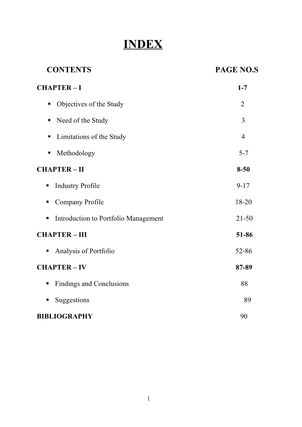 Contents Page No.S