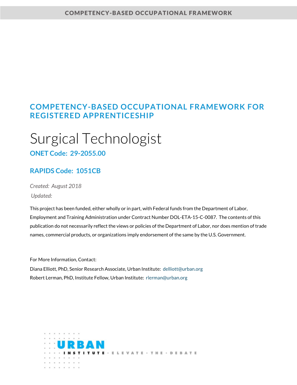 Surgical Technologist ONET Code: 29-2055.00