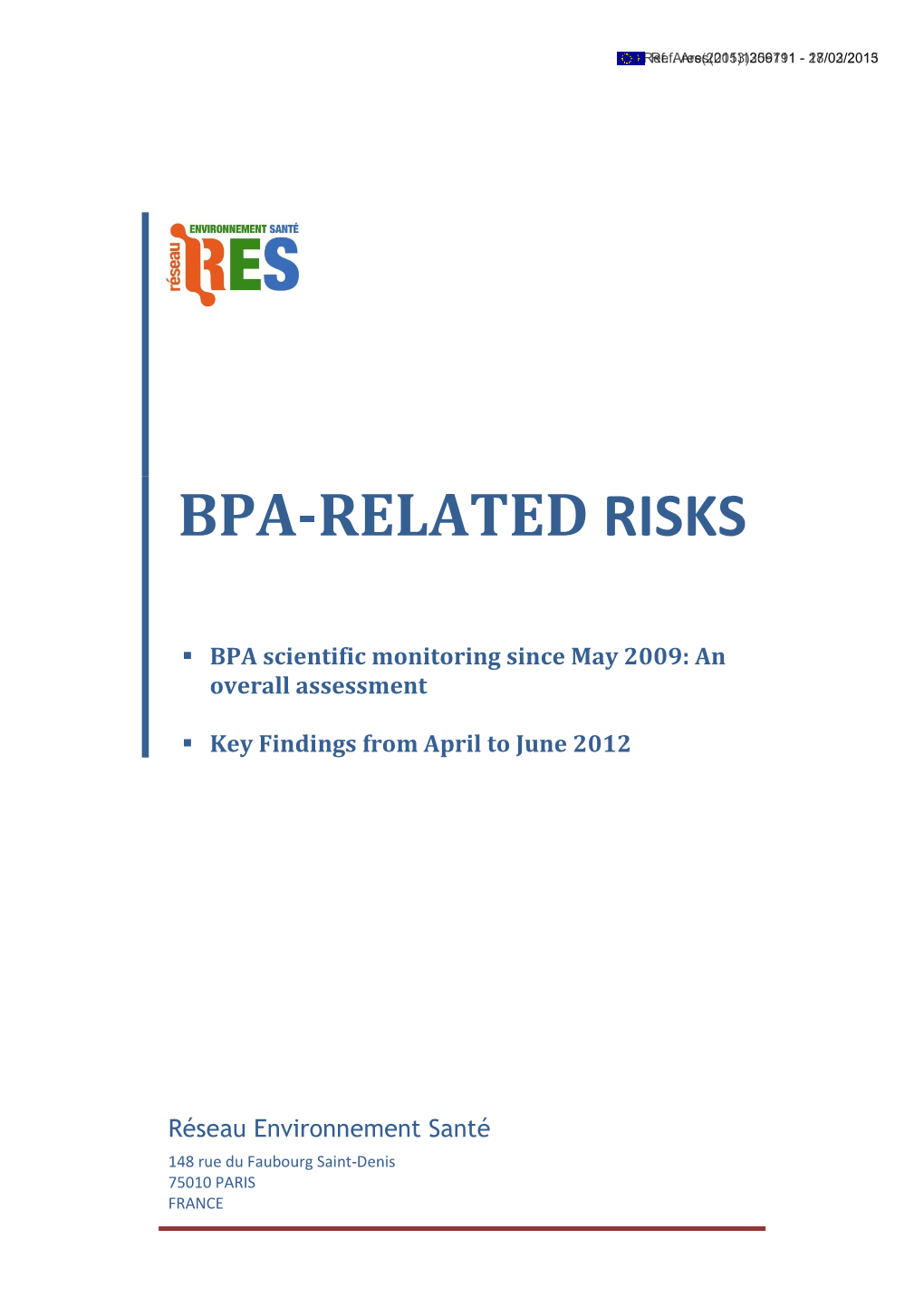 Bpa Related Risks Bpa Related Risks