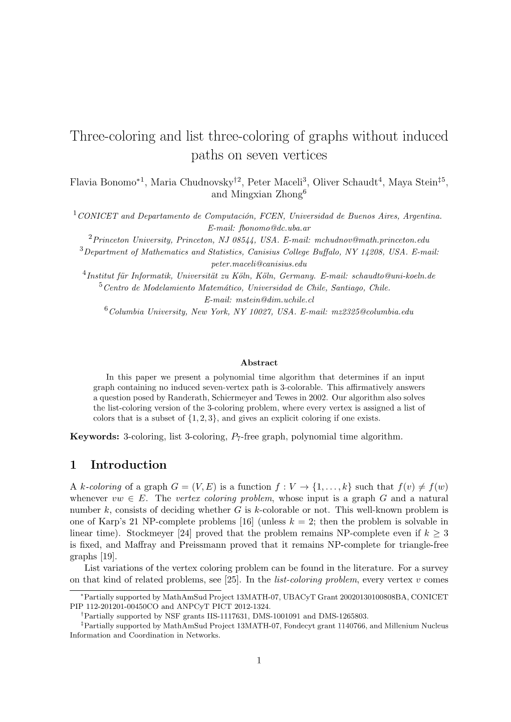 Three-Coloring and List Three-Coloring of Graphs Without Induced Paths on Seven Vertices