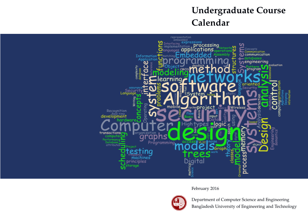 Undergraduate Course Calendar