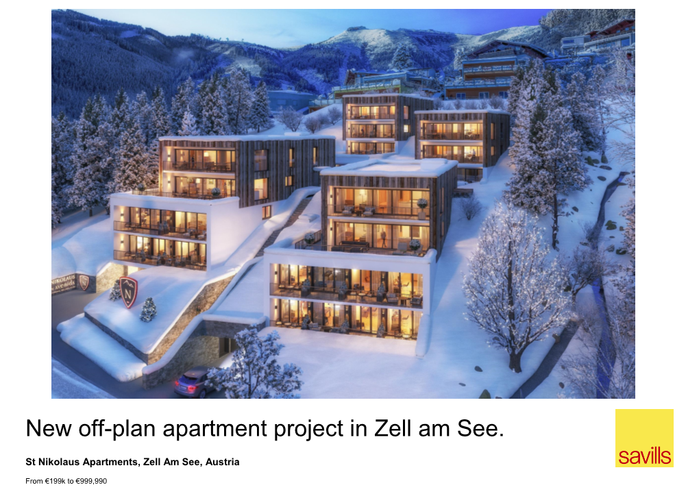 New Off-Plan Apartment Project in Zell Am See