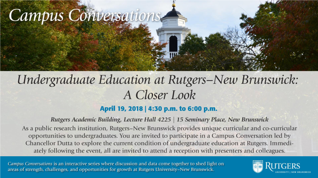 Undergraduate Education at Rutgers–New Brunswick
