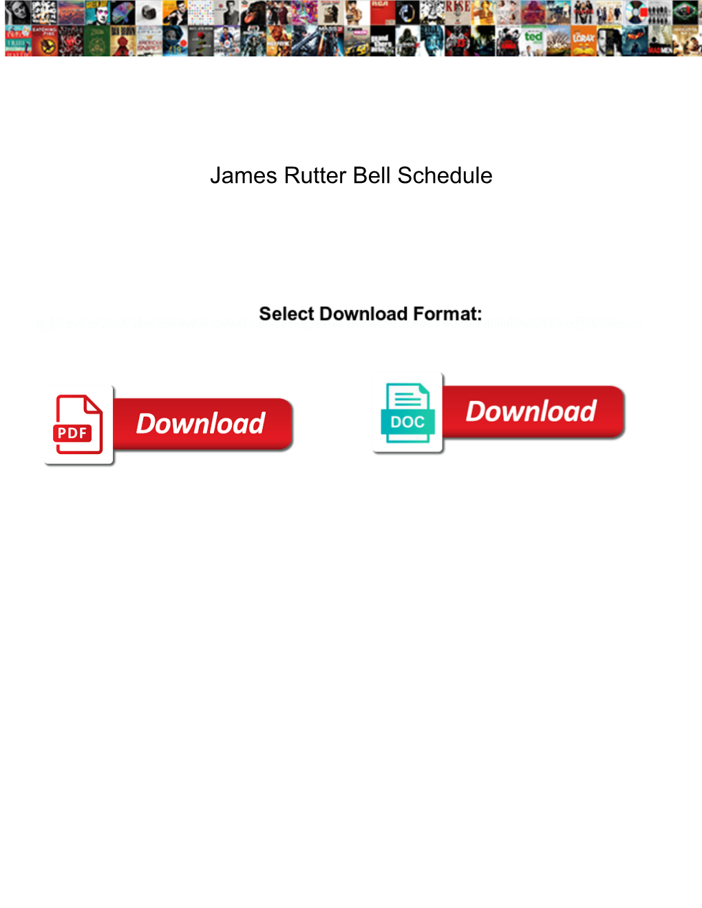 James Rutter Bell Schedule