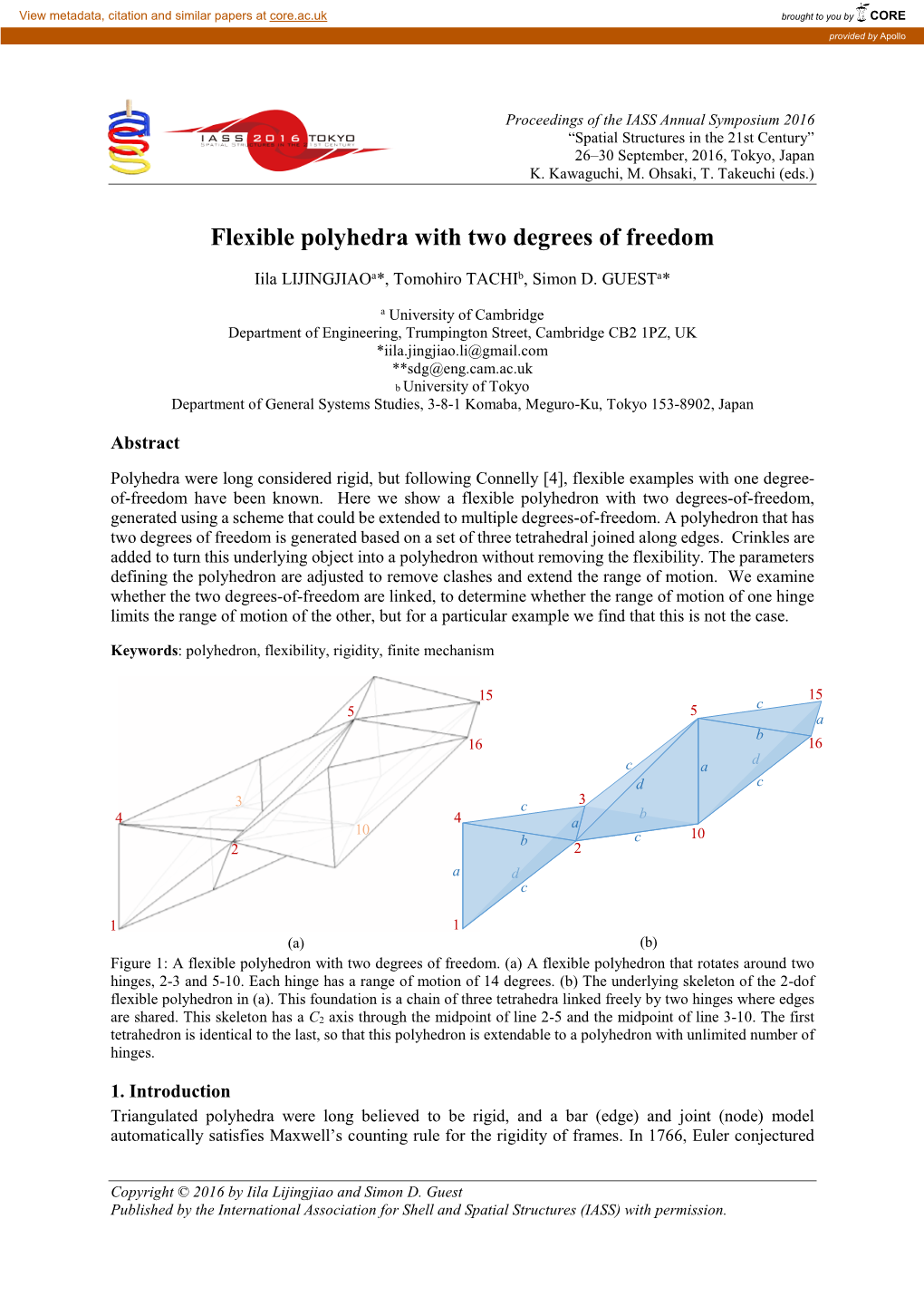 Flexible Polyhedra with Two Degrees of Freedom