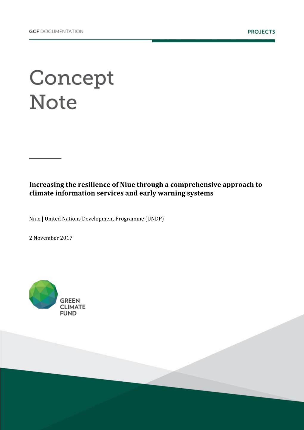 Increasing the Resilience of Niue Through a Comprehensive Approach to Climate Information Services and Early Warning Systems