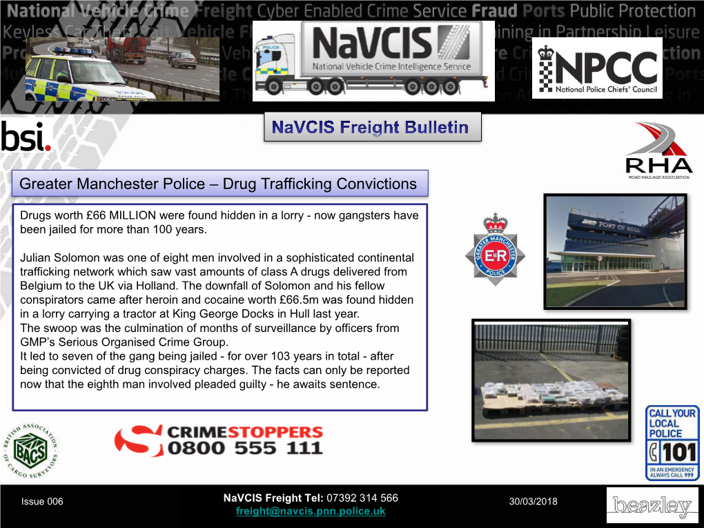 Greater Manchester Police – Drug Trafficking Convictions