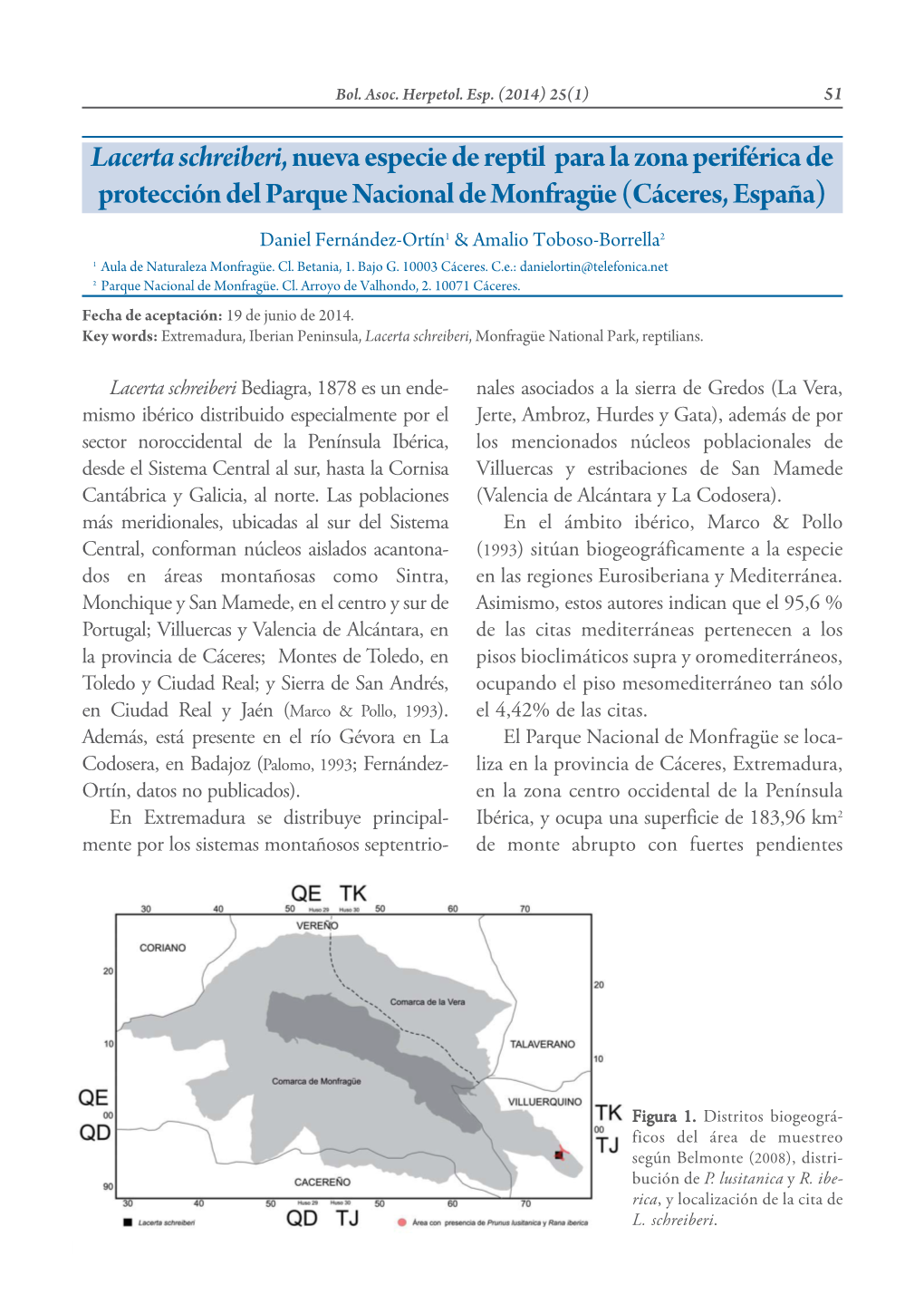 Lacerta Schreiberi, Nueva Especie De Reptil Para La Zona Periférica De Protección Del Parque Nacional De Monfragüe (Cáceres, España)