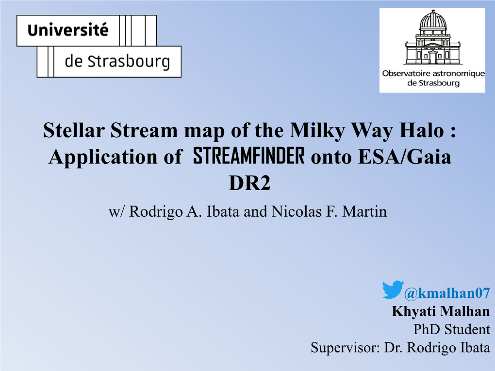 Stellar Stream Map of the Milky Way Halo : Application of STREAMFINDER Onto ESA/Gaia DR2 W/ Rodrigo A