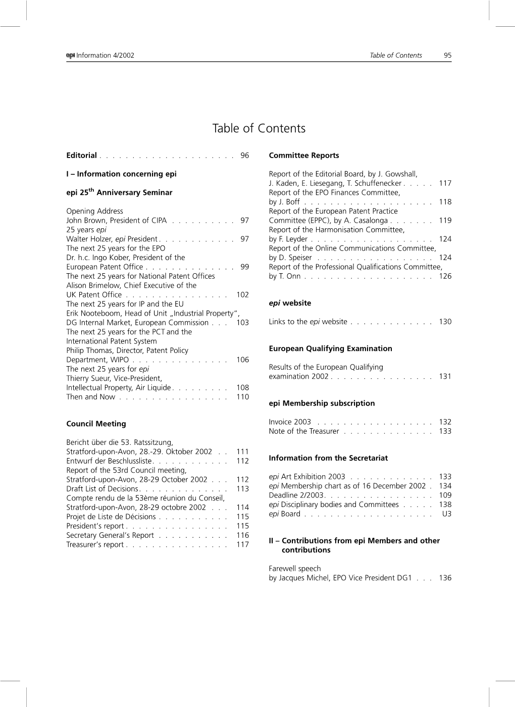 Table of Contents 95