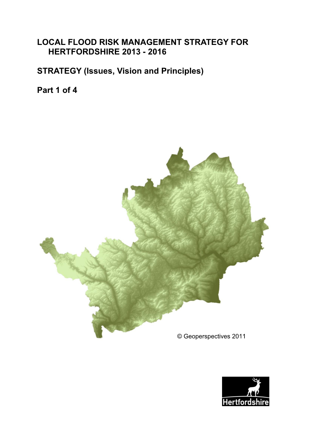 Local Flood Risk Management Strategy for Hertfordshire (Draft)