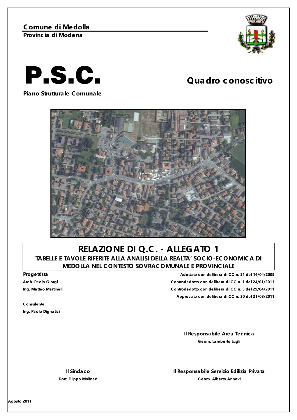 P.S.C. Quadro Conoscitivo Piano Strutturale Comunale