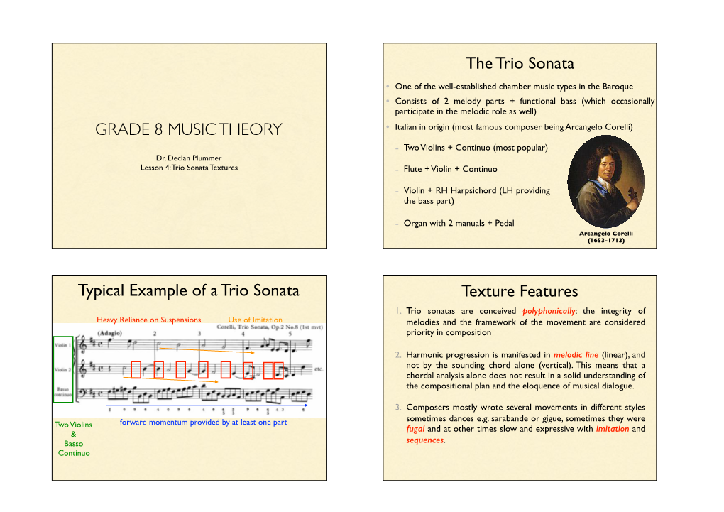 Lesson 4 Trio Sonata