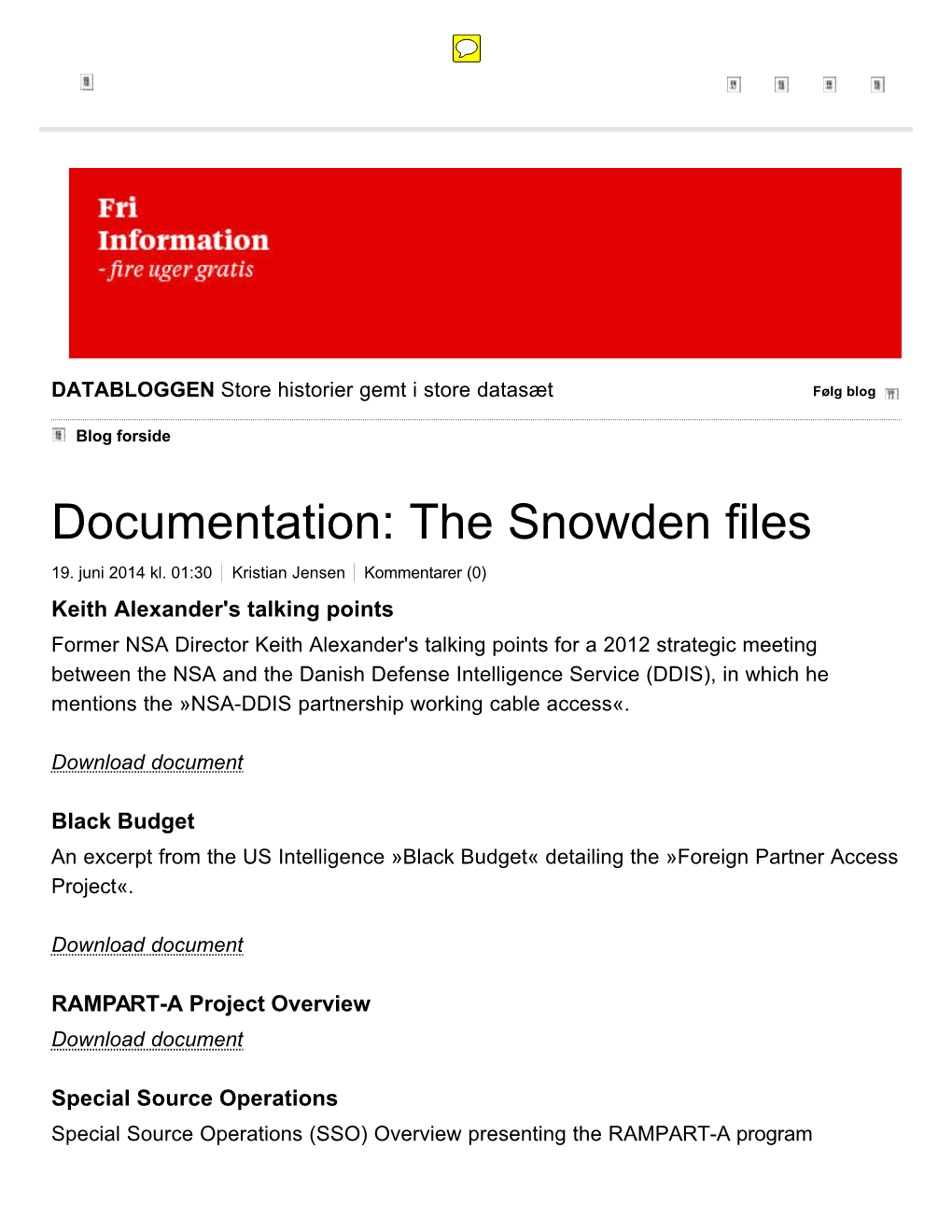 Documentation: the Snowden Files 19