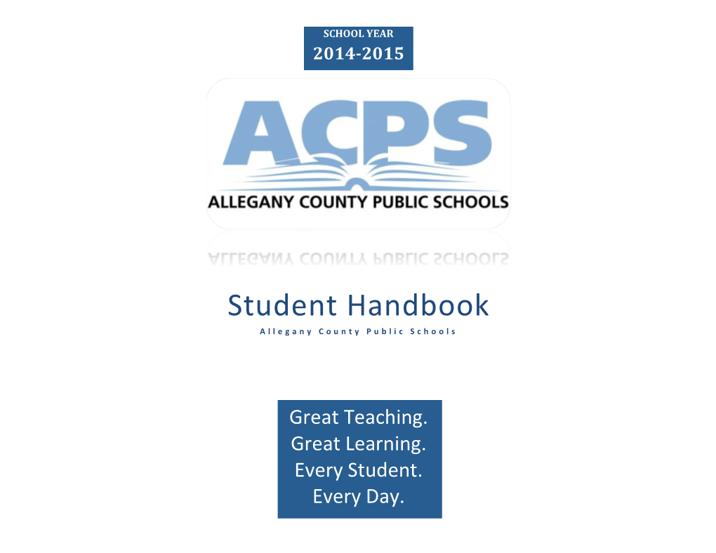 Student'handbook' Allegany(County(Public(Schools((