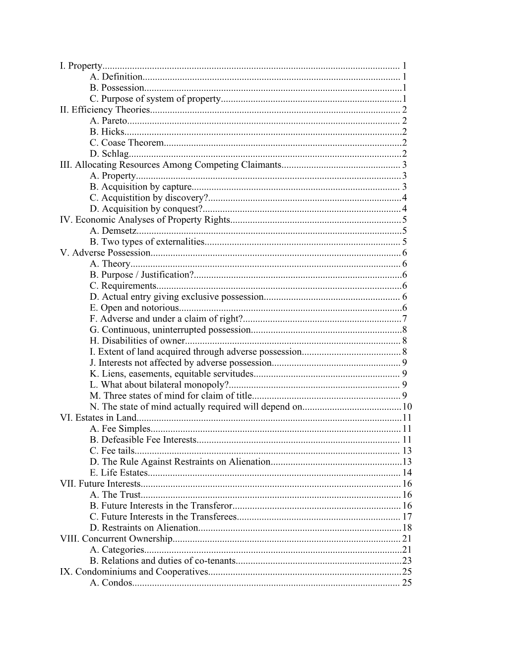 C. Purpose of System of Property 1