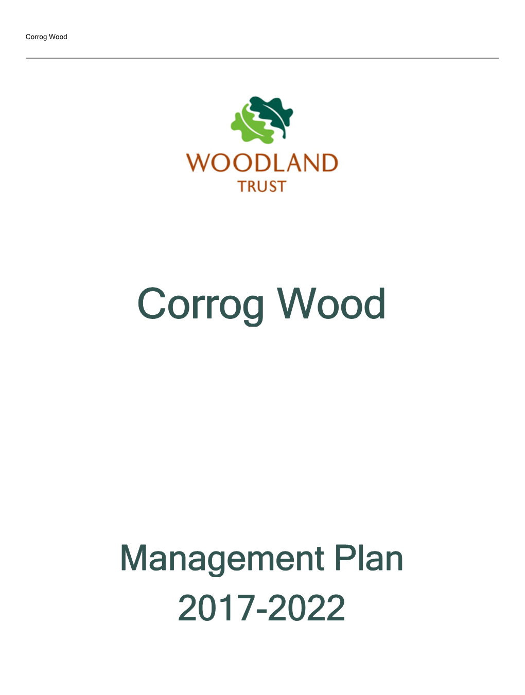 Download Corrog Wood Management Plan PDF (115