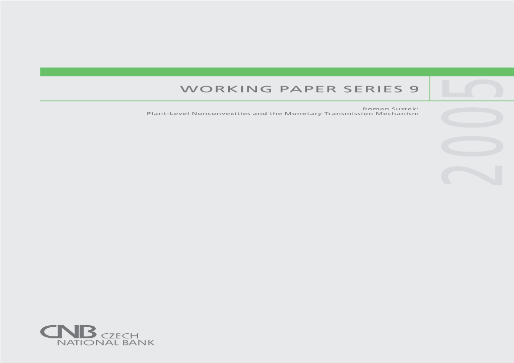 Working Paper Series 9