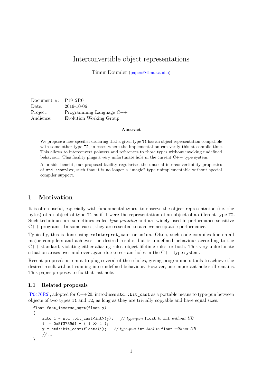 Interconvertible Object Representations