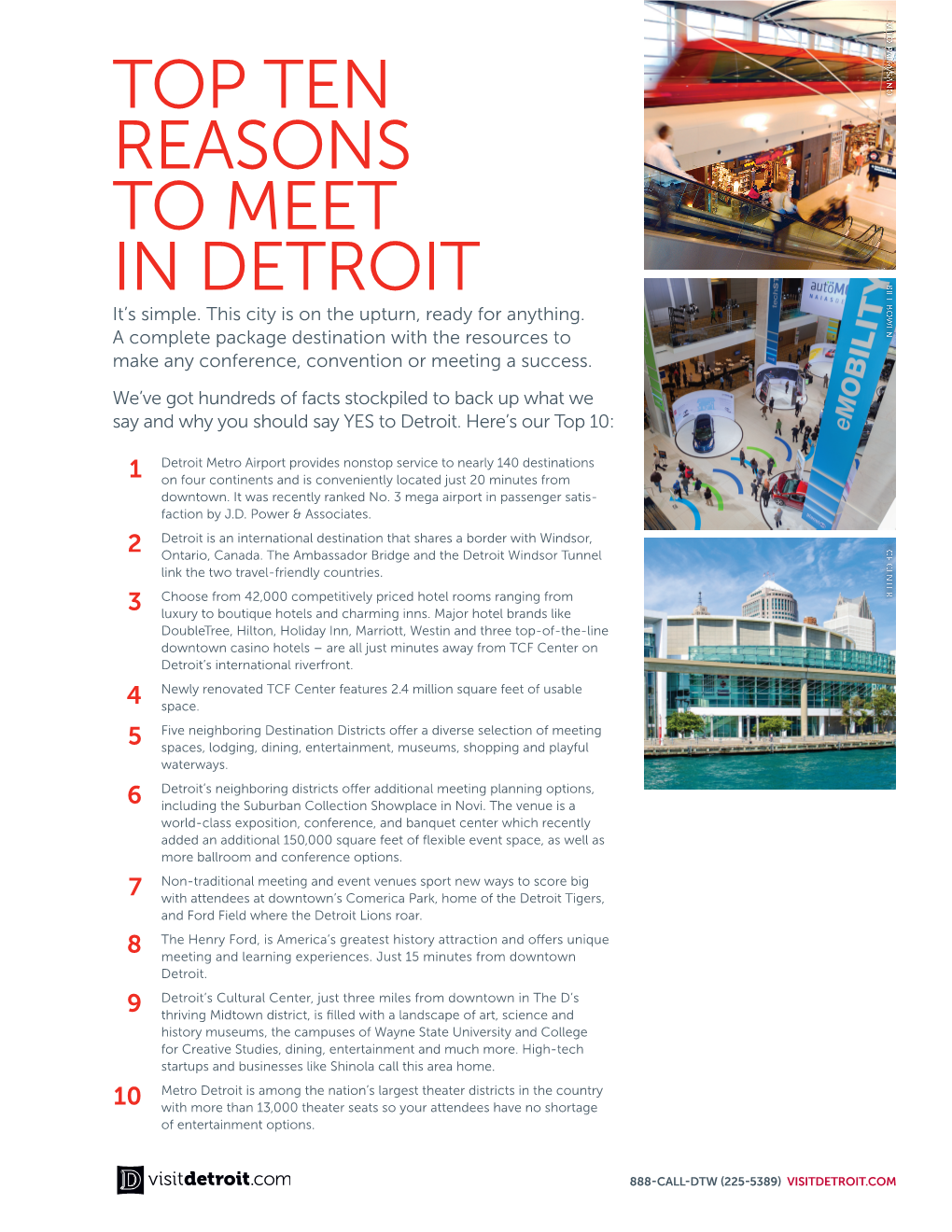 Top Ten Reasons to Meet in Detroit