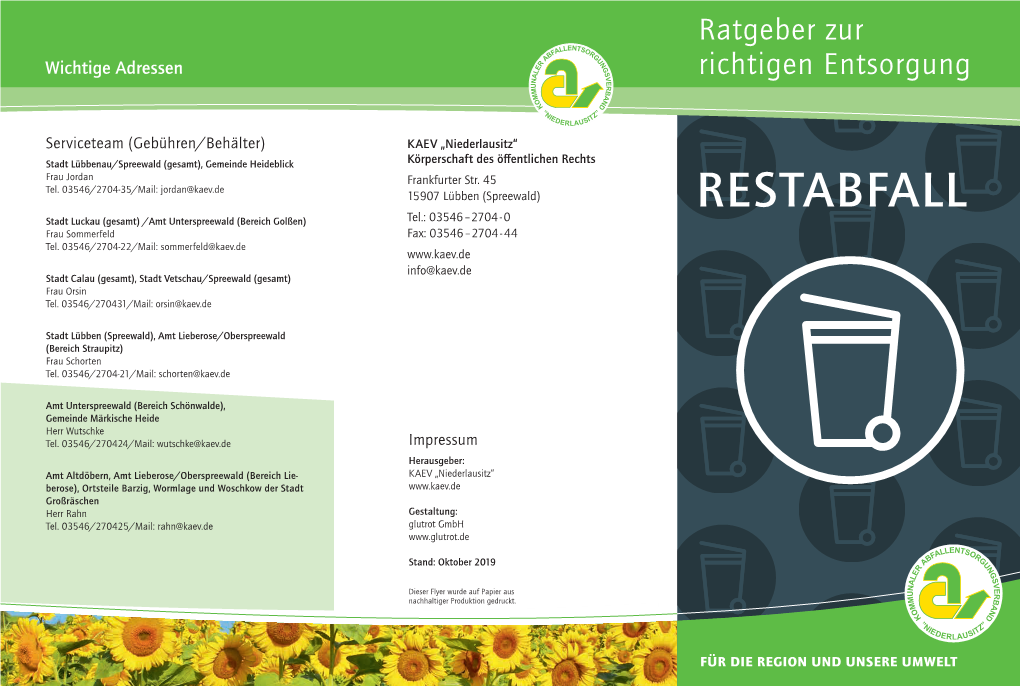 Infobroschüre Zum Restabfall