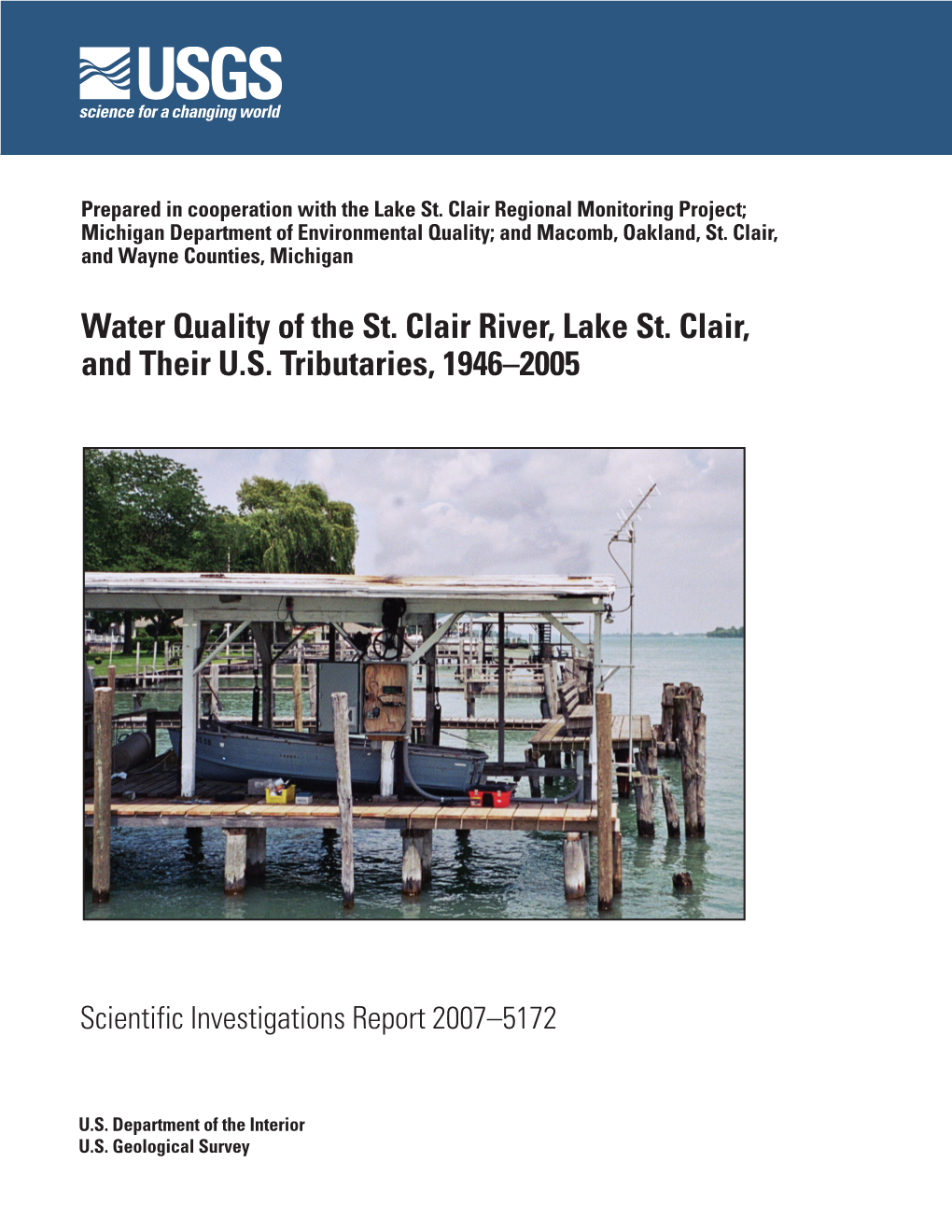 Water Quality of the St. Clair River, Lake St. Clair, and Their U.S. Tributaries, 1946–2005