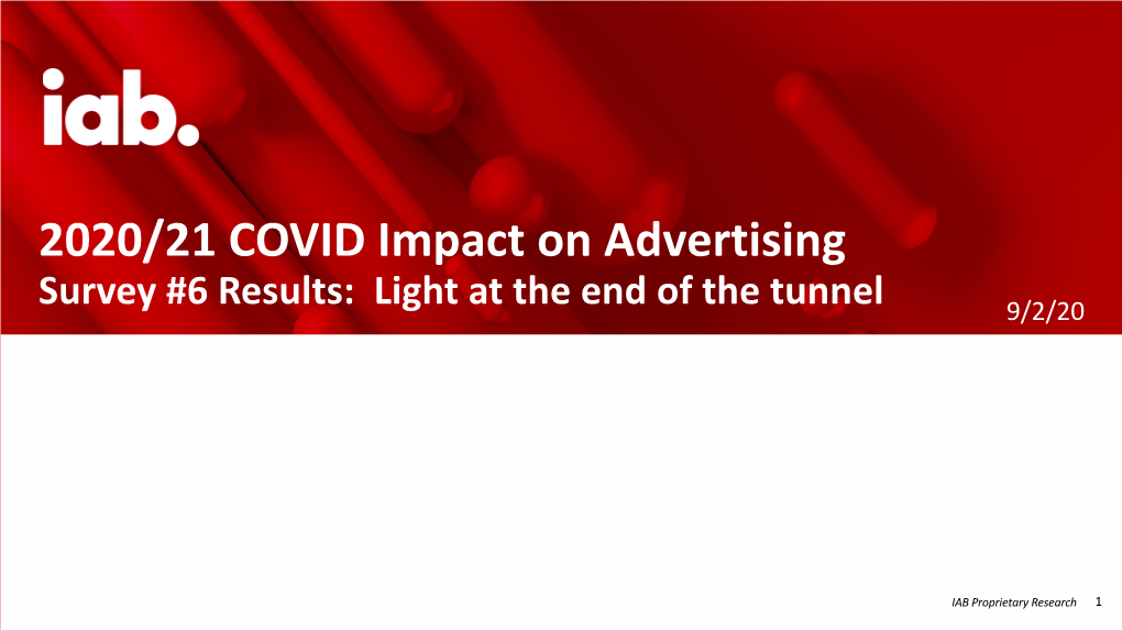 IAB 2020/21 COVID Impact on Advertising