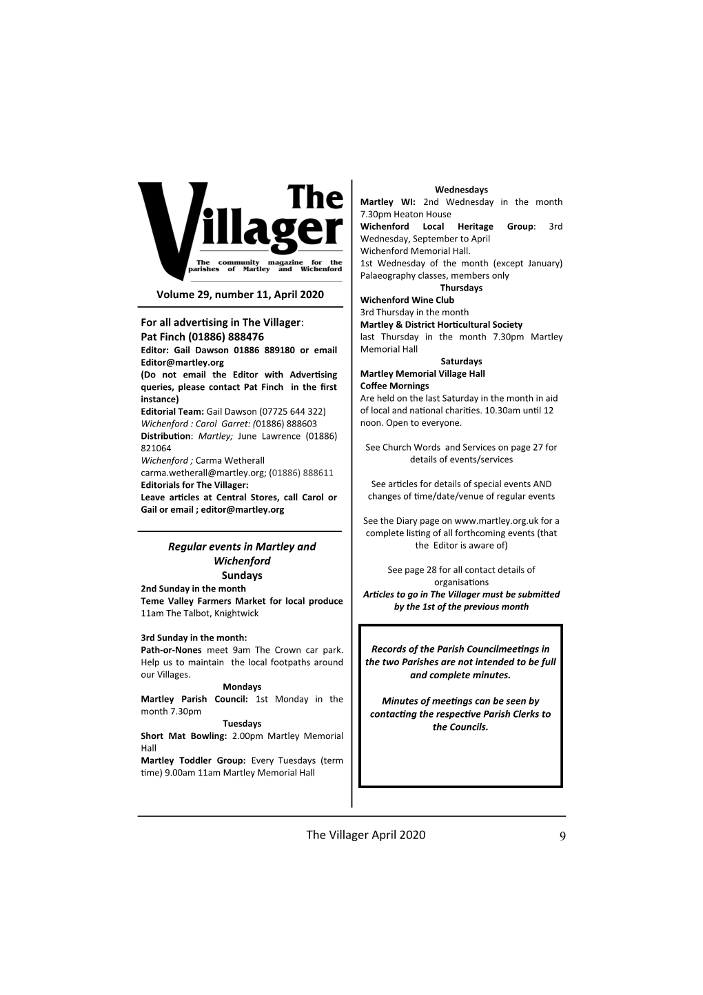The Villager April 2020 9