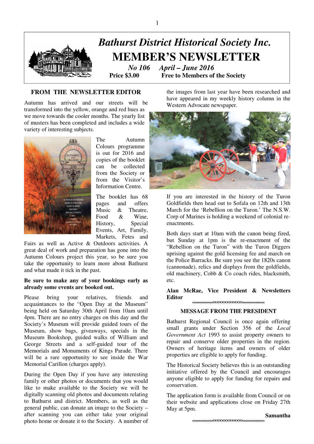 Member's Newsletter No