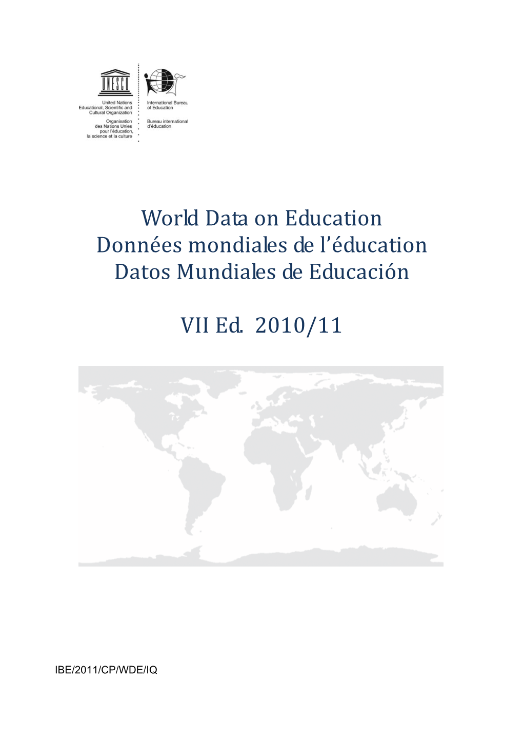 Iraq; World Data on Education, 2010/11; 2011