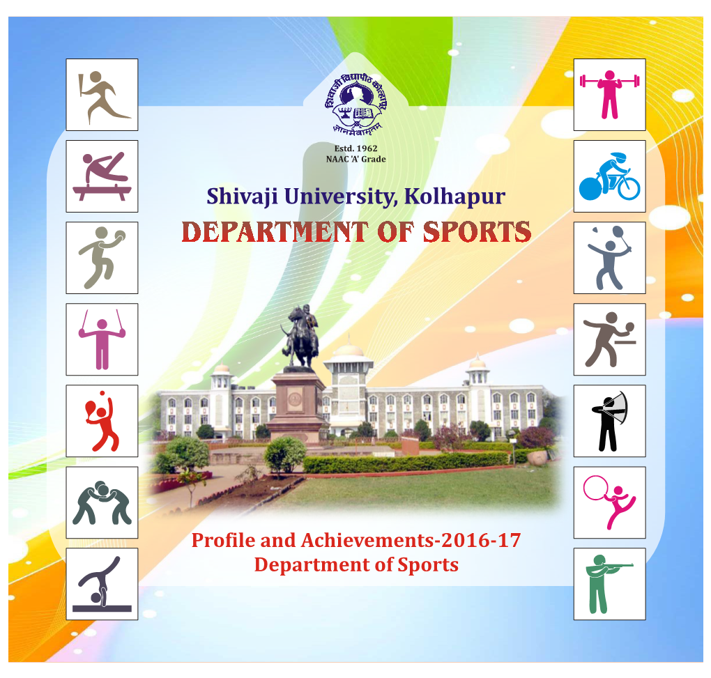Shivaji University, Kolhapur DEPARTMENT of SPORTS