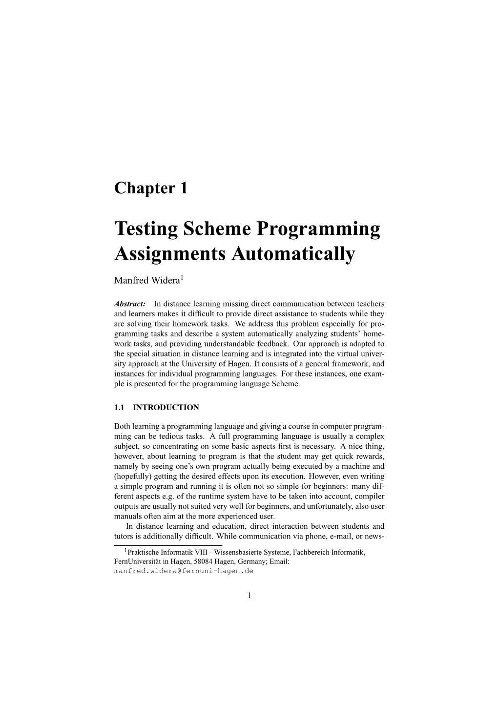 Testing Scheme Programming Assignments Automatically