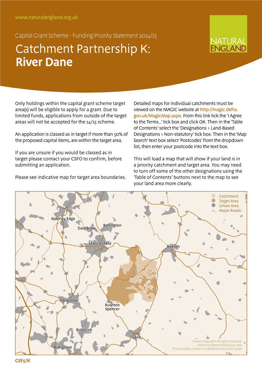 Catchment Partnership K: River Dane