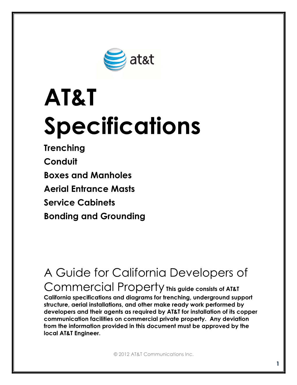 AT&T Specifications