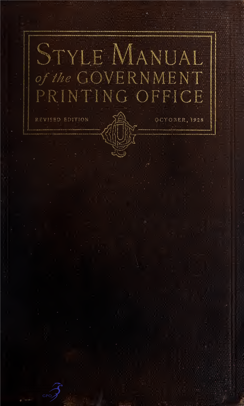 Style Manual of the Government Printing Office