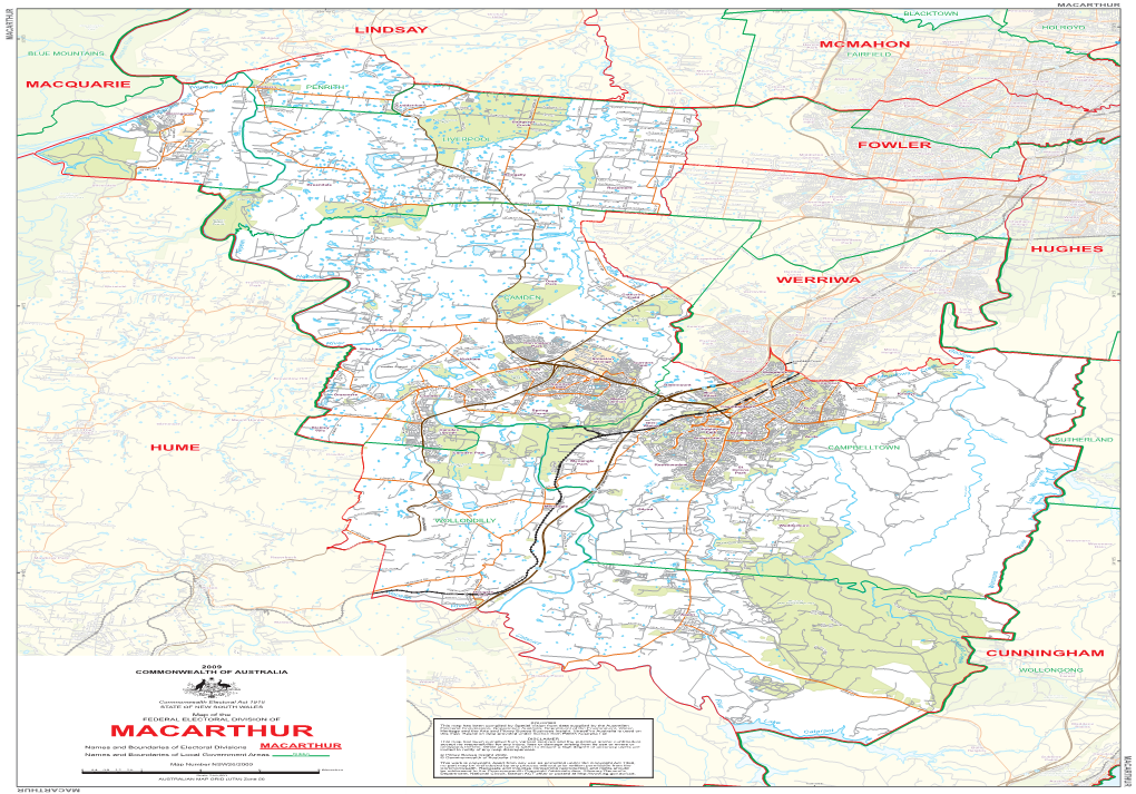 Map of the Division of Macarthur