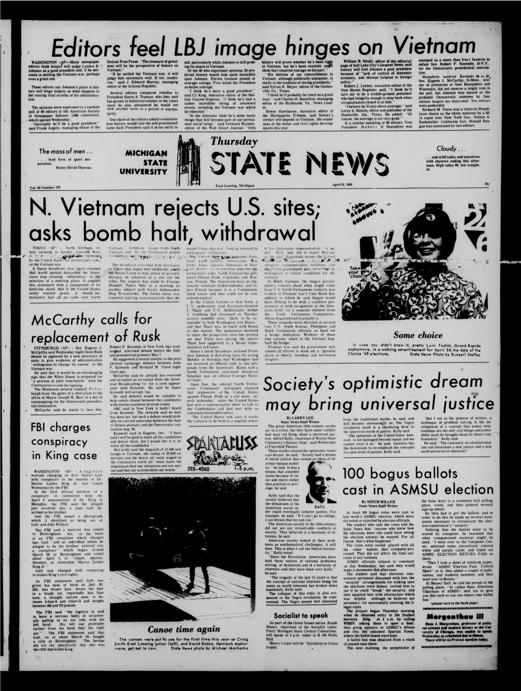 N. Vietnam Rejects U.S. Sites; Asks Bomb Halt, Withdrawal TOKYO (API - North Vietnam, Its Vietnam