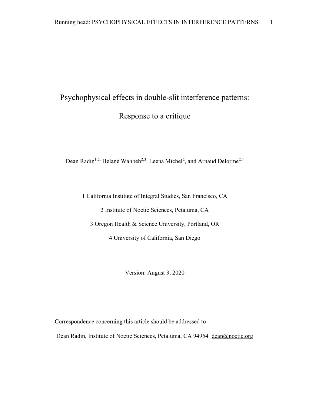 Psychophysical Effects in Double-Slit Interference Patterns