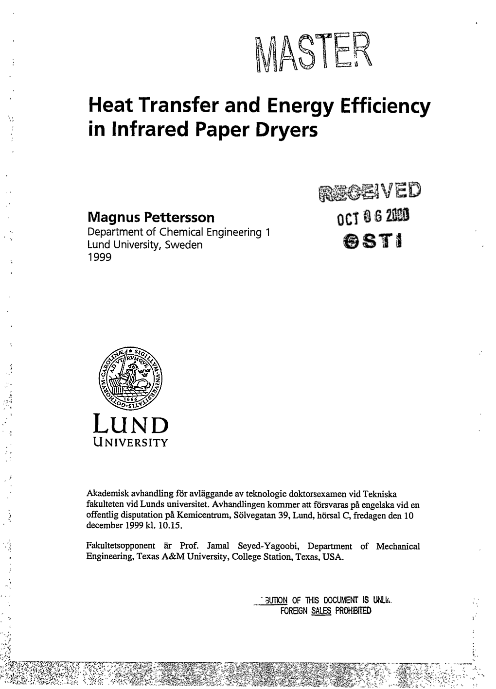 Heat Transfer and Energy Efficiency in Infrared Paper Dryers