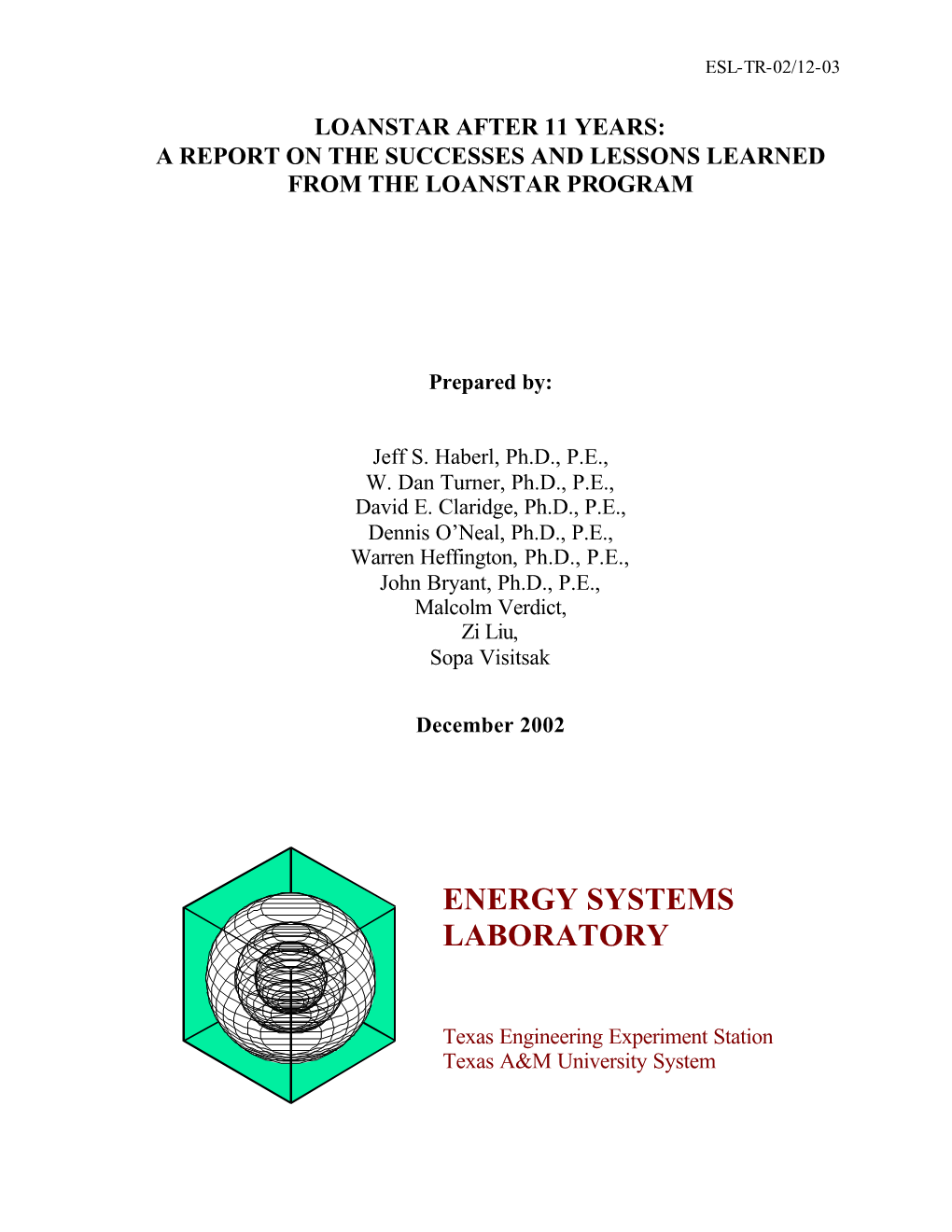 Energy Systems Laboratory