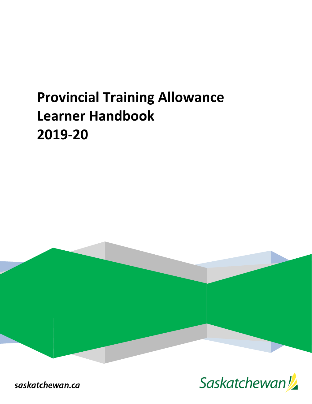Provincial Training Allowance Learner Handbook 2019-20