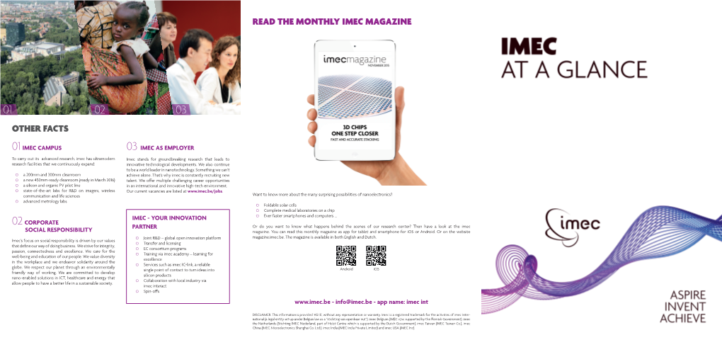 Read the Monthly Imec Magazine Other Facts