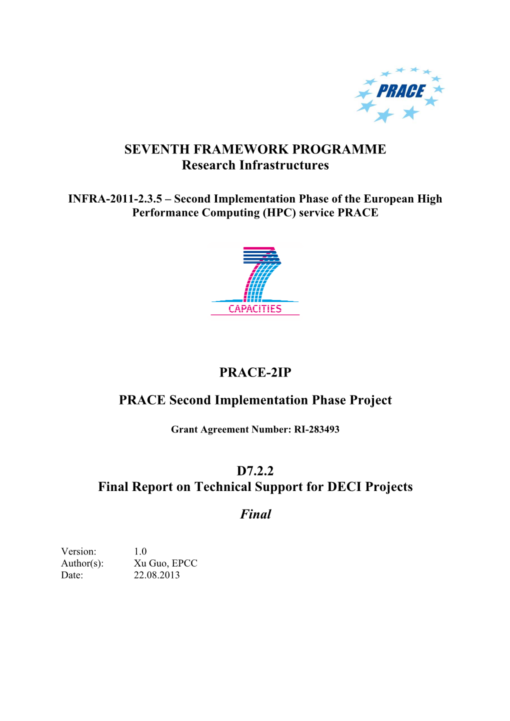 D7.2.2: Final Report on Technical Support for DECI Projects