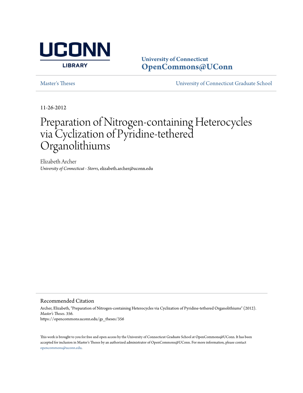 Preparation of Nitrogen-Containing Heterocycles Via Cyclization Of