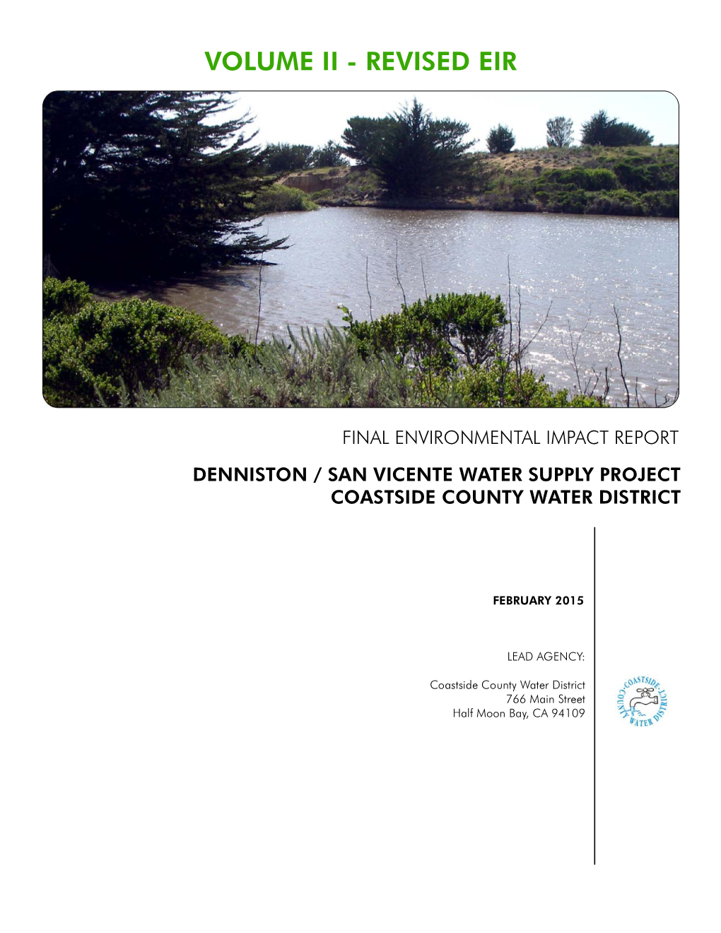 Denniston San Vicente Water Supply EIR Volume II