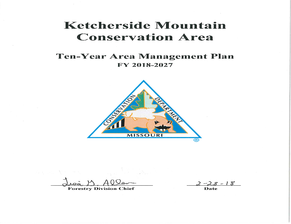 2018 Ketcherside Mountain Conservation Area Management Plan  Page 3