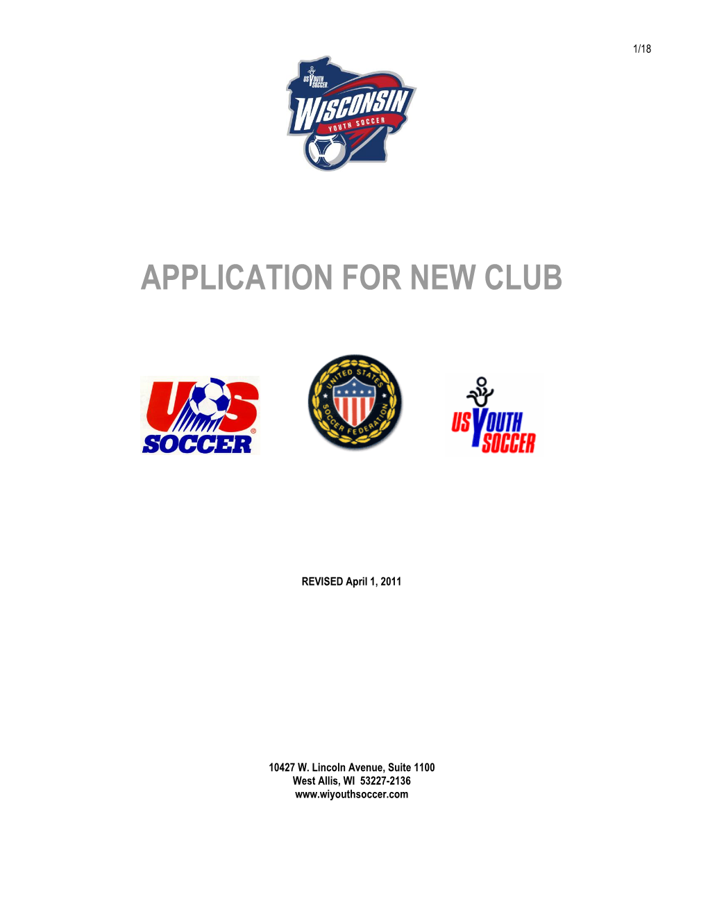 Application for New Club